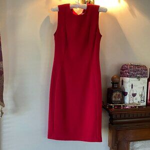 Red Calvin Klein Sheath Dress - Size 6
